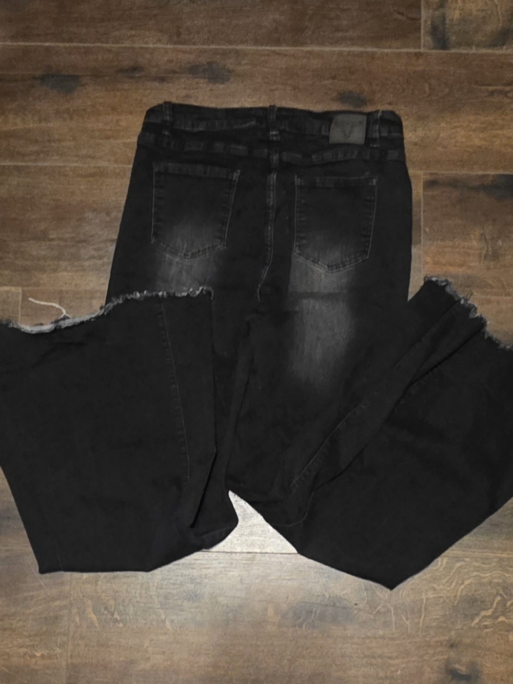 Lucky & Blessed Black Bell Bottom Jeans STRETCH 14 - Picture 2 of 4